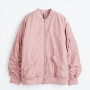 H&M Dusty Rose Bomber Jacket
